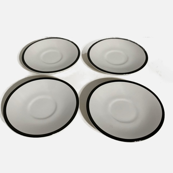 Emeril W. C. Designs Earthenware Utensils Espresso with Saucers ☕️ Set of Four - Picture 9 of 13